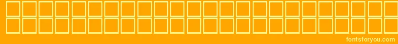 Kufi-Schriftart – Gelbe Schriften auf orangefarbenem Hintergrund