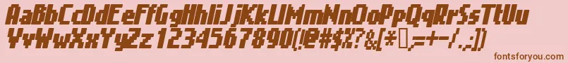 Gimei Font – Brown Fonts on Pink Background