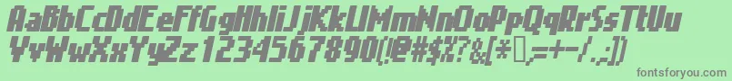 Gimei Font – Gray Fonts on Green Background