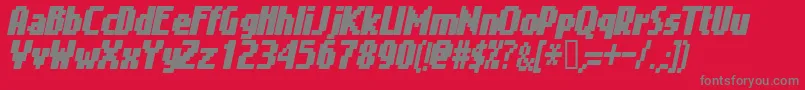 Gimei Font – Gray Fonts on Red Background