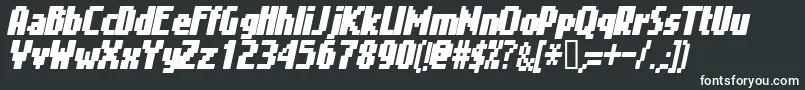 Gimei Font – White Fonts on Black Background