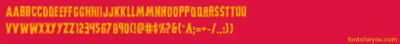 Grimghostcollege Font – Orange Fonts on Red Background