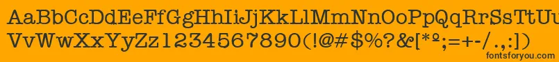 TrypheneRegular Font – Black Fonts on Orange Background