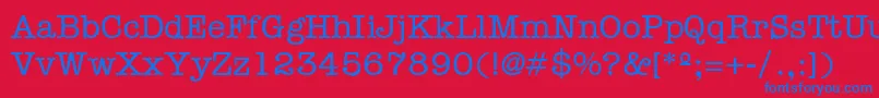 TrypheneRegular Font – Blue Fonts on Red Background