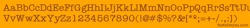 TrypheneRegular Font – Brown Fonts on Orange Background