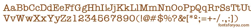 TrypheneRegular Font – Brown Fonts on White Background