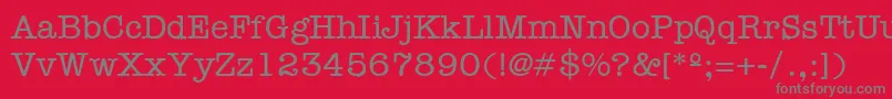 TrypheneRegular Font – Gray Fonts on Red Background