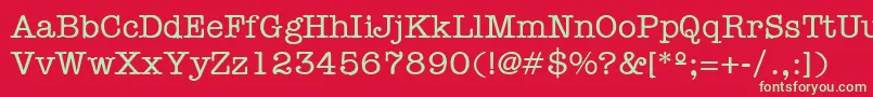 TrypheneRegular Font – Green Fonts on Red Background