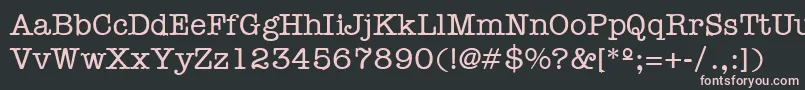 フォントTrypheneRegular – 黒い背景にピンクのフォント