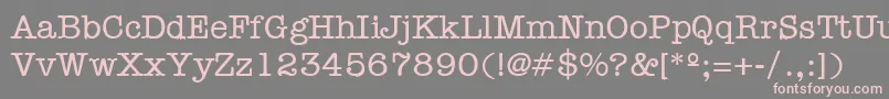TrypheneRegular-Schriftart – Rosa Schriften auf grauem Hintergrund