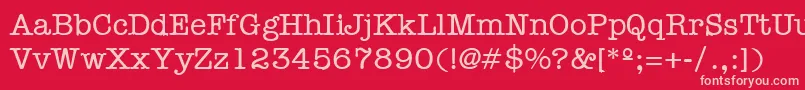 TrypheneRegular Font – Pink Fonts on Red Background