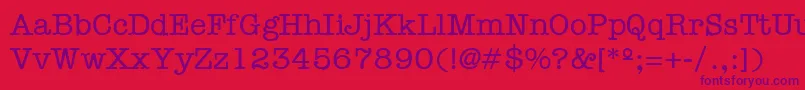TrypheneRegular Font – Purple Fonts on Red Background
