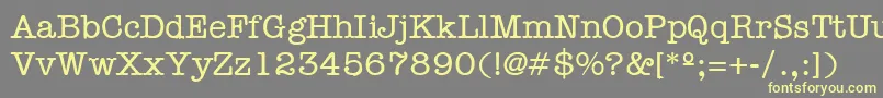 TrypheneRegular Font – Yellow Fonts on Gray Background