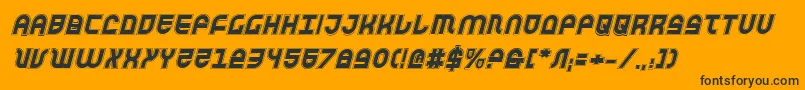 Trektrooperai Font – Black Fonts on Orange Background