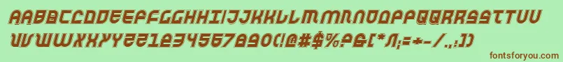 Trektrooperai Font – Brown Fonts on Green Background