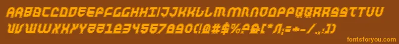 Trektrooperai Font – Orange Fonts on Brown Background