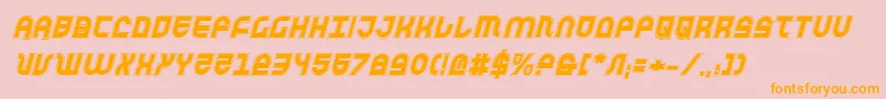 Trektrooperai Font – Orange Fonts on Pink Background