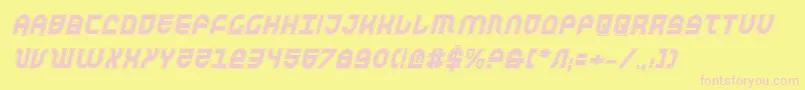 Trektrooperai Font – Pink Fonts on Yellow Background