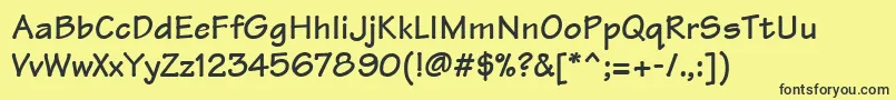 TektonLtBold Font – Black Fonts on Yellow Background