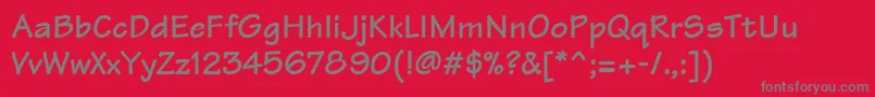 フォントTektonLtBold – 赤い背景に灰色の文字