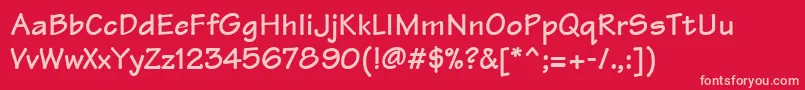 TektonLtBold Font – Pink Fonts on Red Background