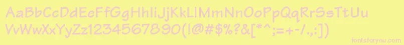 TektonLtBold Font – Pink Fonts on Yellow Background