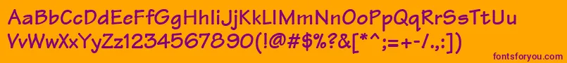 TektonLtBold Font – Purple Fonts on Orange Background