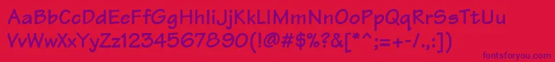 TektonLtBold Font – Purple Fonts on Red Background