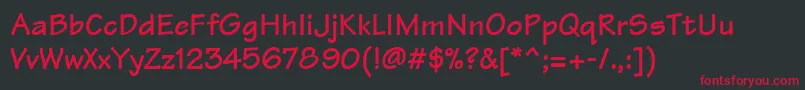 TektonLtBold Font – Red Fonts on Black Background