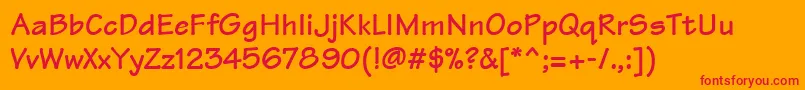 TektonLtBold Font – Red Fonts on Orange Background