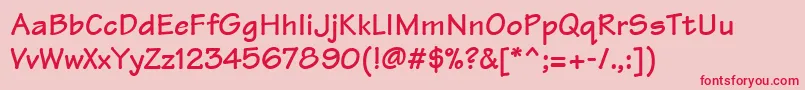TektonLtBold Font – Red Fonts on Pink Background