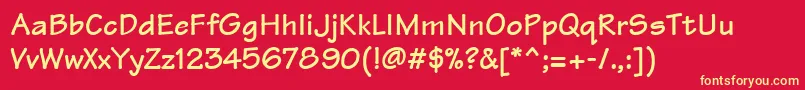 TektonLtBold Font – Yellow Fonts on Red Background
