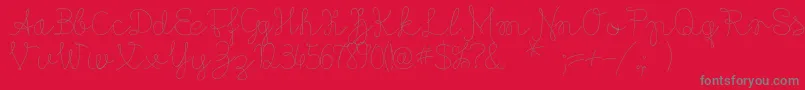 Flypfloppersonaluse Font – Gray Fonts on Red Background