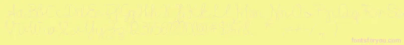 Flypfloppersonaluse Font – Pink Fonts on Yellow Background