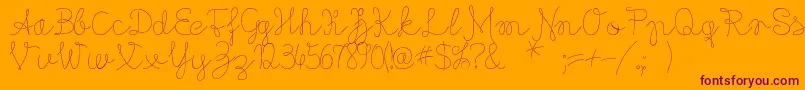 Flypfloppersonaluse Font – Purple Fonts on Orange Background
