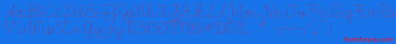 Flypfloppersonaluse Font – Red Fonts on Blue Background