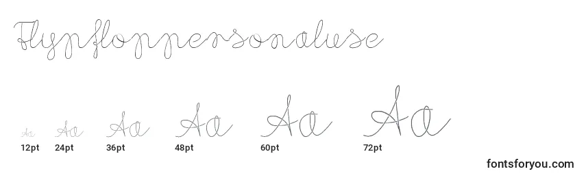 Flypfloppersonaluse Font Sizes