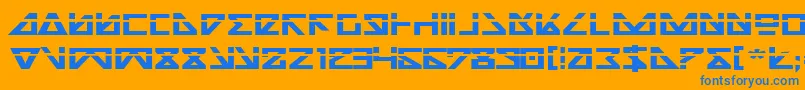 Fonte Nickbel – fontes azuis em um fundo laranja