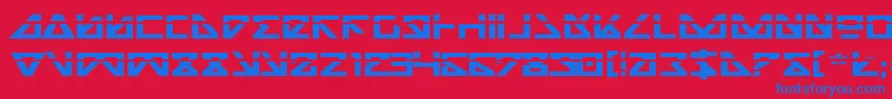 Nickbel Font – Blue Fonts on Red Background