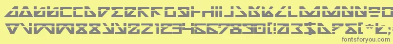 フォントNickbel – 黄色の背景に灰色の文字