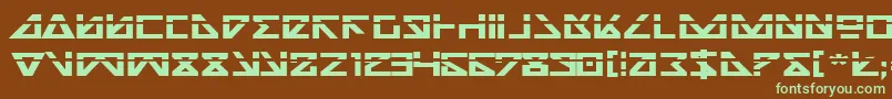 Nickbel-Schriftart – Grüne Schriften auf braunem Hintergrund