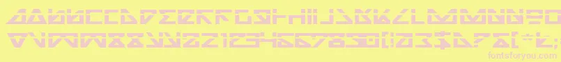 Nickbel Font – Pink Fonts on Yellow Background