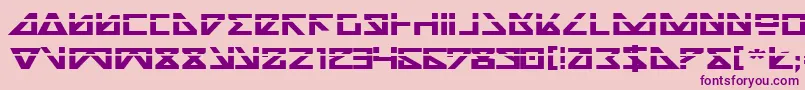 Nickbel-Schriftart – Violette Schriften auf rosa Hintergrund
