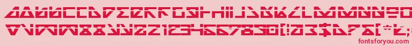 Nickbel-Schriftart – Rote Schriften auf rosa Hintergrund