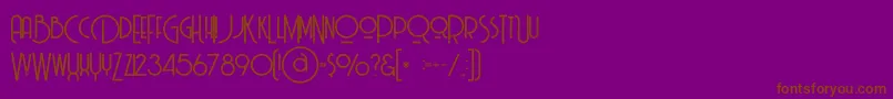 Billionairemediumgrunge Font – Brown Fonts on Purple Background