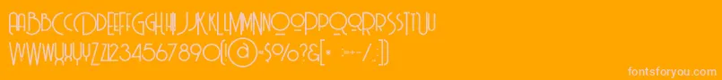Billionairemediumgrunge Font – Pink Fonts on Orange Background
