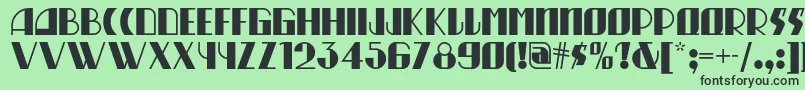Munchausennf Font – Black Fonts on Green Background