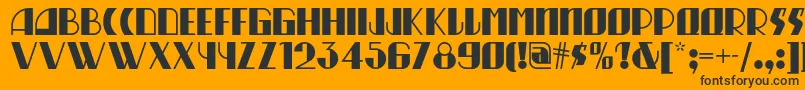 Munchausennf Font – Black Fonts on Orange Background