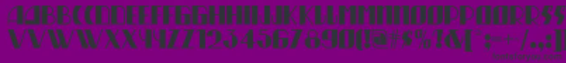 Munchausennf Font – Black Fonts on Purple Background