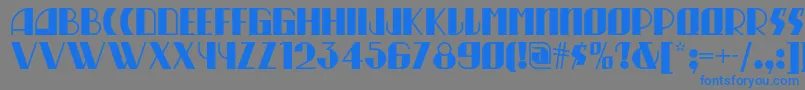Munchausennf Font – Blue Fonts on Gray Background